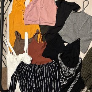 Black Knit Women's Top